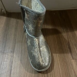 & Other Stories Silver Sequin Kids Boots